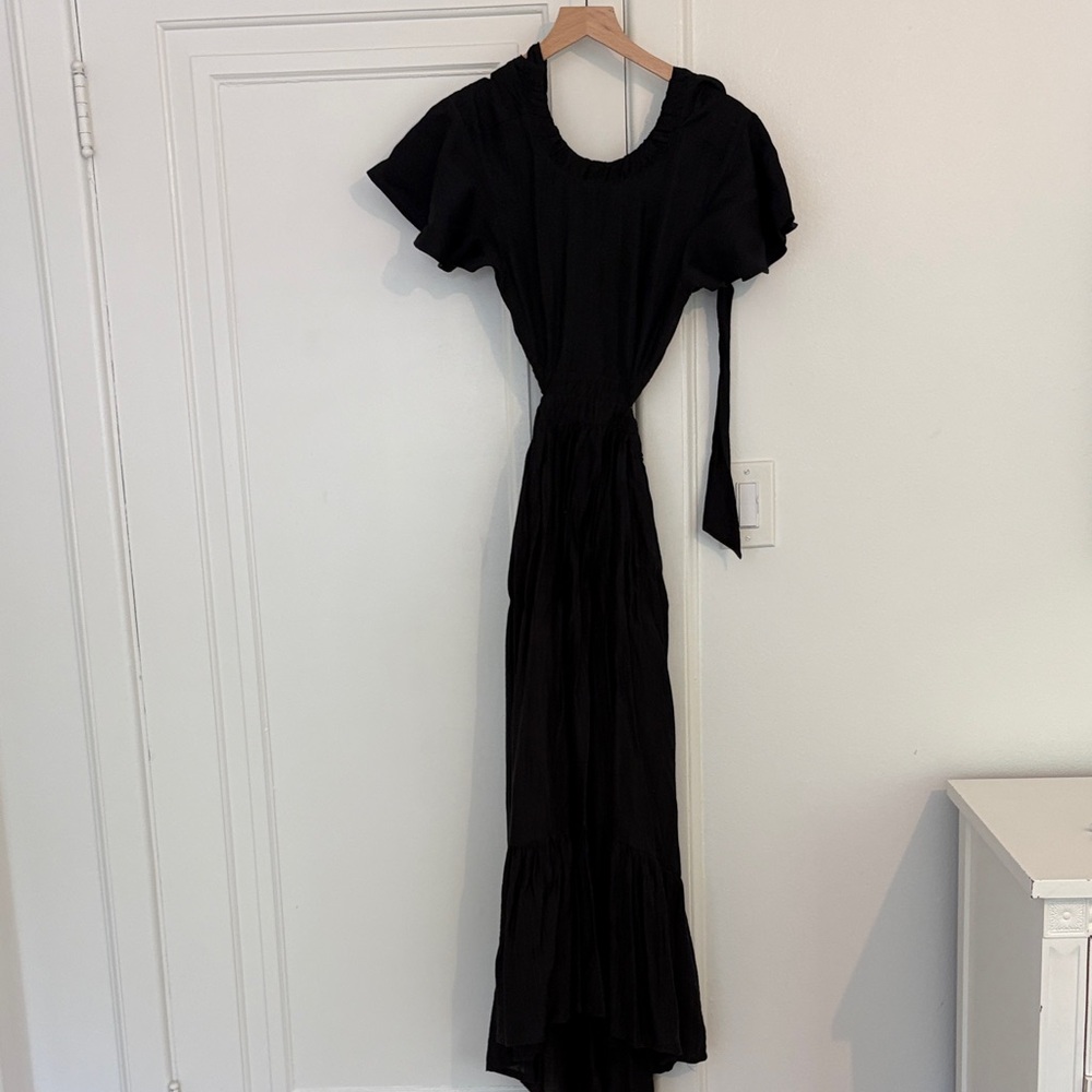 Sabina Musayev Black Tiered Maxi Dress